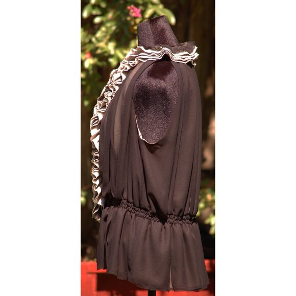 Neiman Marcus For Target Robert Rodriguez Ruffle Top Halter Tank Blouse - Picture 4 of 4